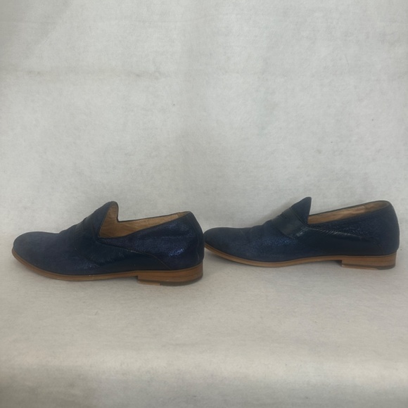 Robert Graham Metallic Blue Suede Shoes US size 9.5 Slip Ons Gently worn main image 6